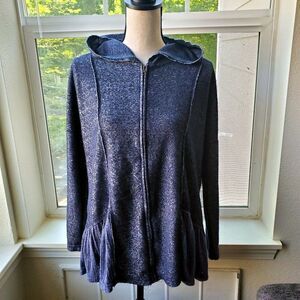 Blue Zip Up Sweater | S